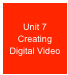 Unit 7 Creating Digital Video